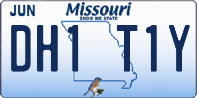 MO license plate DH1T1Y