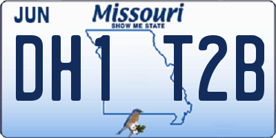 MO license plate DH1T2B