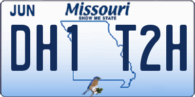 MO license plate DH1T2H