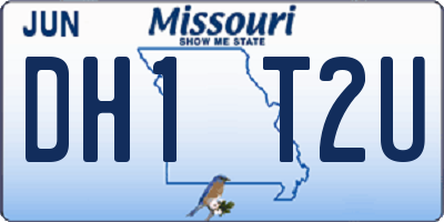MO license plate DH1T2U