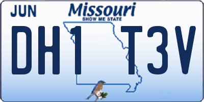 MO license plate DH1T3V