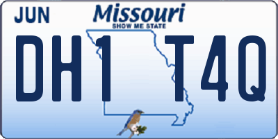 MO license plate DH1T4Q