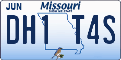 MO license plate DH1T4S