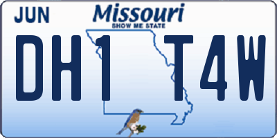 MO license plate DH1T4W