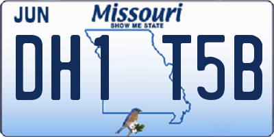 MO license plate DH1T5B