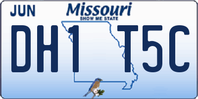 MO license plate DH1T5C