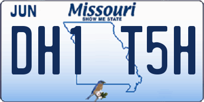 MO license plate DH1T5H