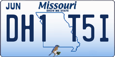 MO license plate DH1T5I