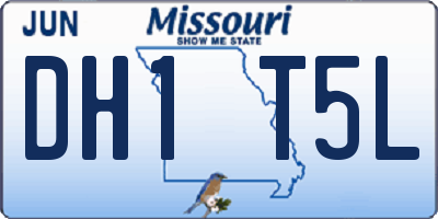 MO license plate DH1T5L
