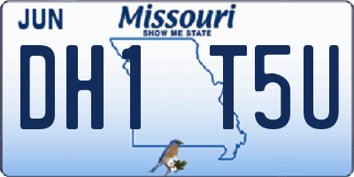 MO license plate DH1T5U