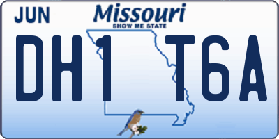 MO license plate DH1T6A
