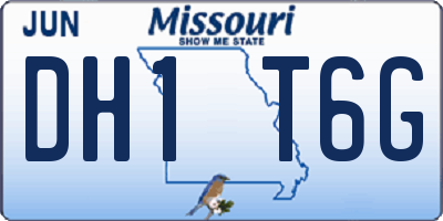 MO license plate DH1T6G