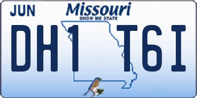 MO license plate DH1T6I