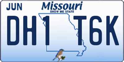 MO license plate DH1T6K
