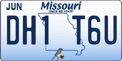 MO license plate DH1T6U