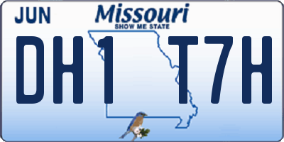 MO license plate DH1T7H