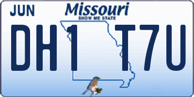 MO license plate DH1T7U