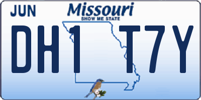 MO license plate DH1T7Y