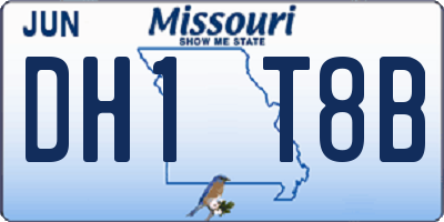 MO license plate DH1T8B