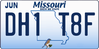 MO license plate DH1T8F