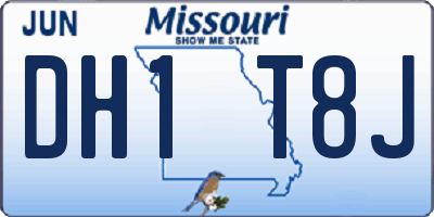 MO license plate DH1T8J