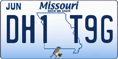 MO license plate DH1T9G