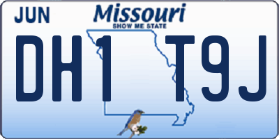 MO license plate DH1T9J