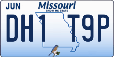 MO license plate DH1T9P