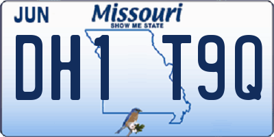 MO license plate DH1T9Q