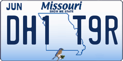 MO license plate DH1T9R