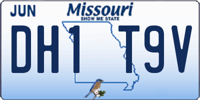 MO license plate DH1T9V