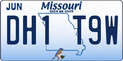 MO license plate DH1T9W