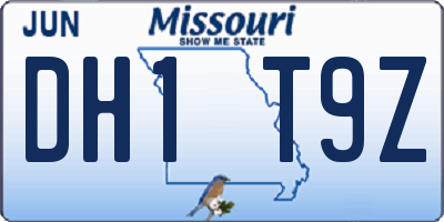 MO license plate DH1T9Z