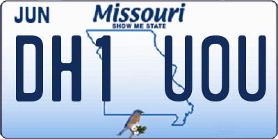 MO license plate DH1U0U