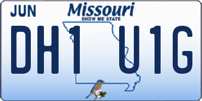 MO license plate DH1U1G