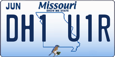 MO license plate DH1U1R