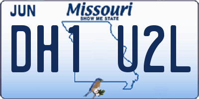 MO license plate DH1U2L