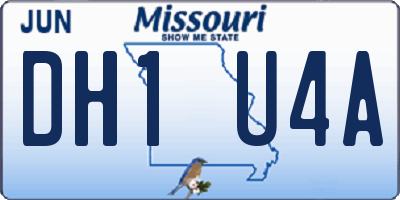 MO license plate DH1U4A