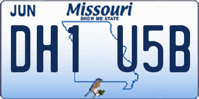 MO license plate DH1U5B