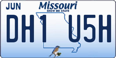 MO license plate DH1U5H