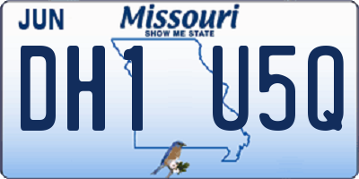 MO license plate DH1U5Q