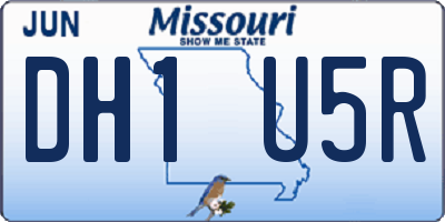 MO license plate DH1U5R