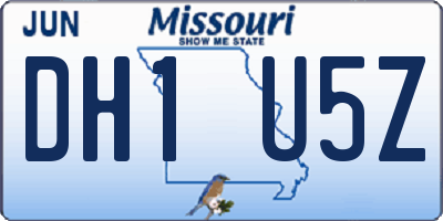 MO license plate DH1U5Z