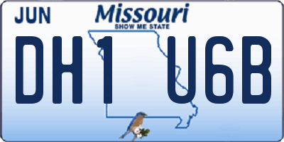 MO license plate DH1U6B