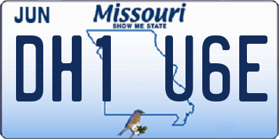 MO license plate DH1U6E