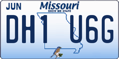 MO license plate DH1U6G