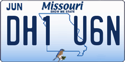 MO license plate DH1U6N
