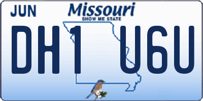 MO license plate DH1U6U