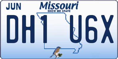 MO license plate DH1U6X