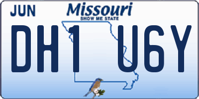 MO license plate DH1U6Y